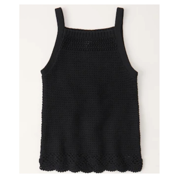 Abercrombie Kids Square Neck Sweater Tank - Black - 7/8 - Picture 1 of 5